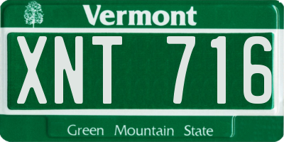VT license plate XNT716