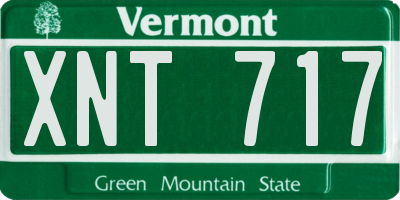 VT license plate XNT717