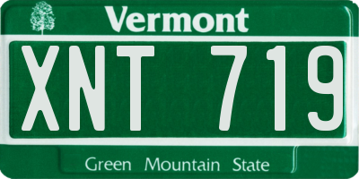 VT license plate XNT719