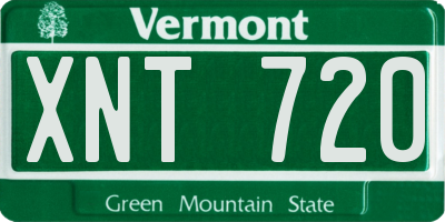 VT license plate XNT720
