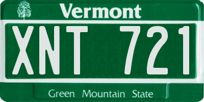 VT license plate XNT721
