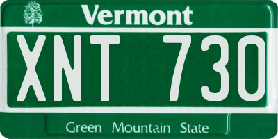 VT license plate XNT730