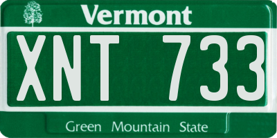VT license plate XNT733