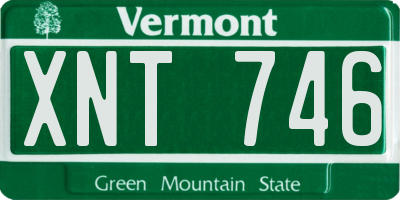 VT license plate XNT746