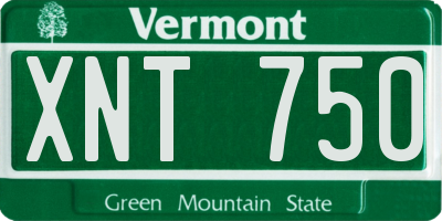 VT license plate XNT750