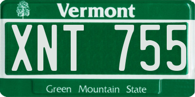 VT license plate XNT755