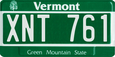 VT license plate XNT761