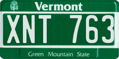 VT license plate XNT763