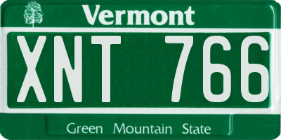 VT license plate XNT766