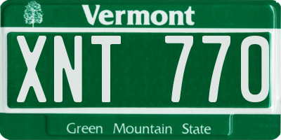 VT license plate XNT770