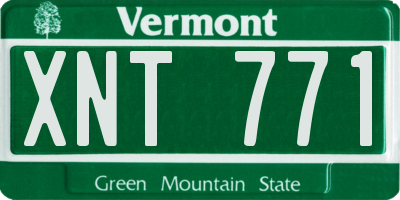 VT license plate XNT771