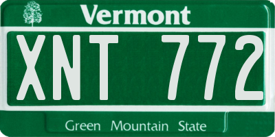VT license plate XNT772