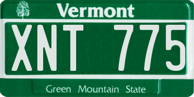 VT license plate XNT775
