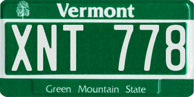 VT license plate XNT778