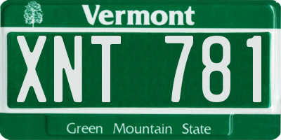 VT license plate XNT781
