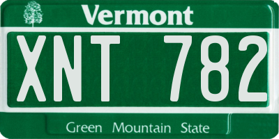 VT license plate XNT782