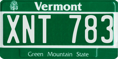 VT license plate XNT783
