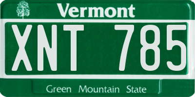 VT license plate XNT785