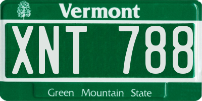 VT license plate XNT788