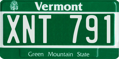 VT license plate XNT791