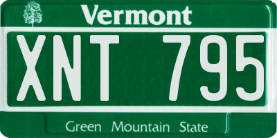 VT license plate XNT795
