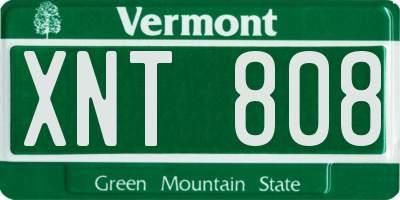 VT license plate XNT808