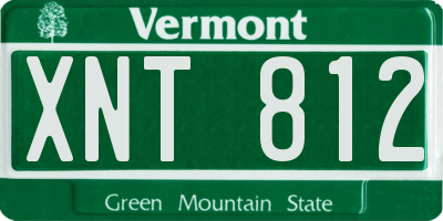 VT license plate XNT812