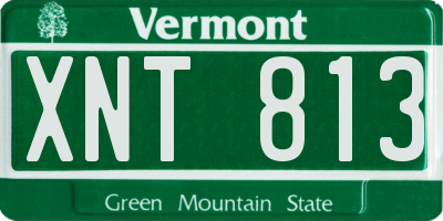 VT license plate XNT813