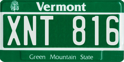 VT license plate XNT816