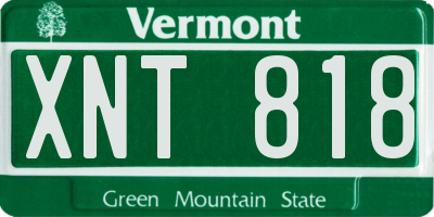 VT license plate XNT818