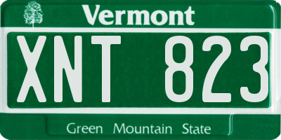 VT license plate XNT823
