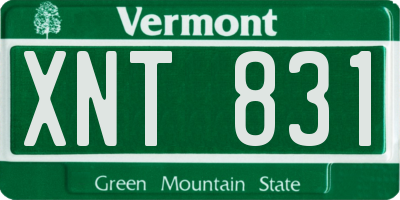 VT license plate XNT831