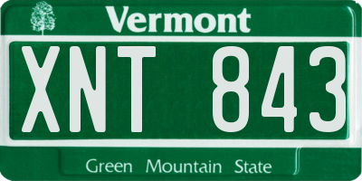 VT license plate XNT843