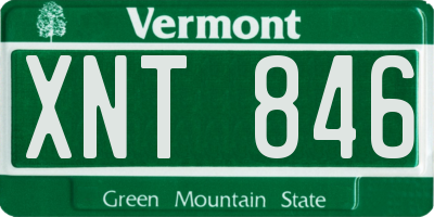 VT license plate XNT846