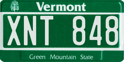 VT license plate XNT848