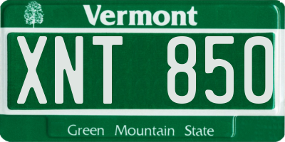 VT license plate XNT850