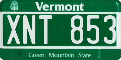 VT license plate XNT853