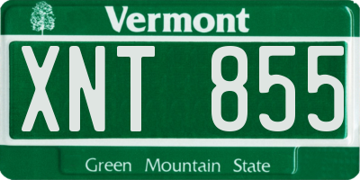 VT license plate XNT855