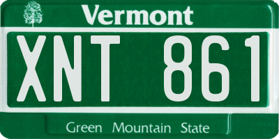 VT license plate XNT861