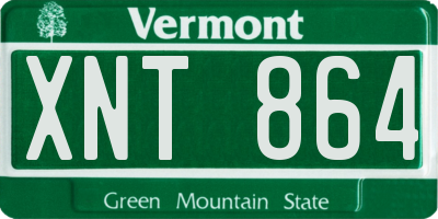 VT license plate XNT864