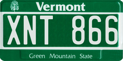 VT license plate XNT866