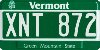 VT license plate XNT872