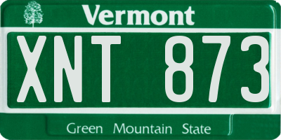 VT license plate XNT873