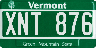 VT license plate XNT876