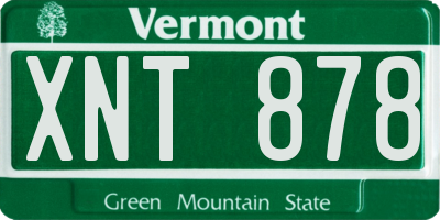 VT license plate XNT878