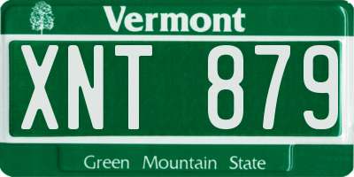 VT license plate XNT879