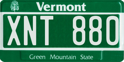VT license plate XNT880