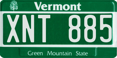 VT license plate XNT885