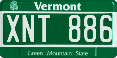 VT license plate XNT886