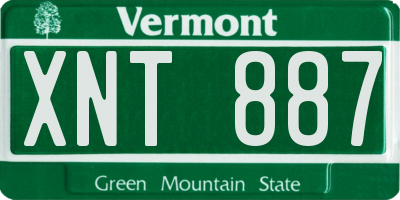 VT license plate XNT887